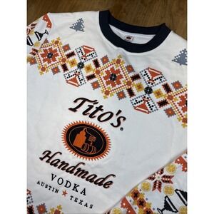 Tito's Handmade Vodka Ugly Christmas‎ Party Sweater Mens Size Large Austin Texas
